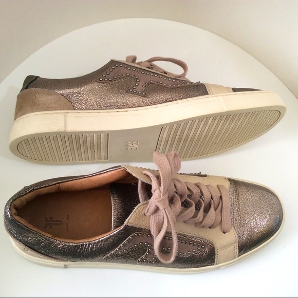 FRYE Ivy Logo Patch leather sneaker - Picture 3 of 8